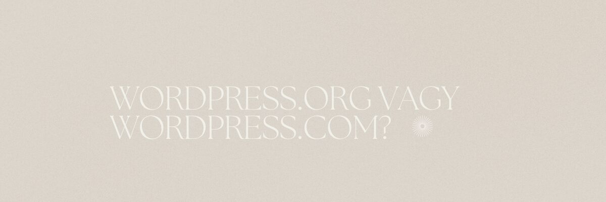 WordPress weboldal készítés. Melyiket válasszam a WordPress.org-ot vagy a com-ot?